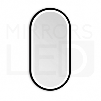 Piliulės formos veidrodis 500×1000 mm / Priekinis apšvietimas 4